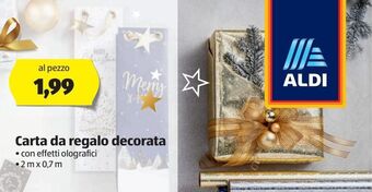 ALDI Carta da regalo decorata offerta