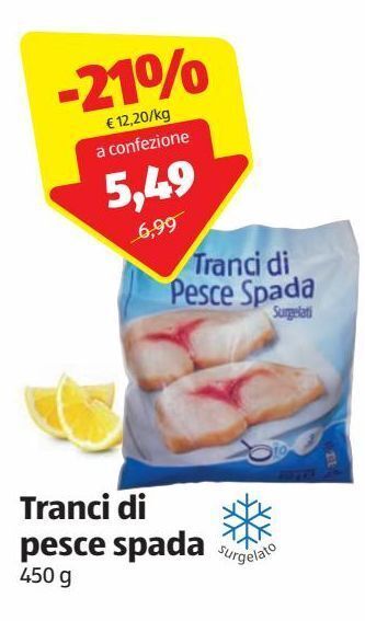 ALDI Tranci di pesce spada offerta