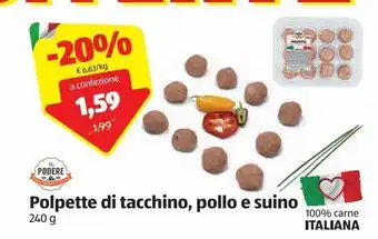 ALDI Polpette di tacchino, pollo e suino offerta