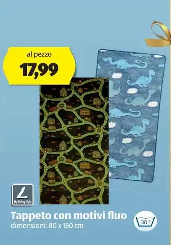 ALDI Tappeto con motivi fluo offerta