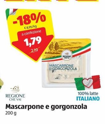 ALDI Mascarpone e gorgonzola offerta