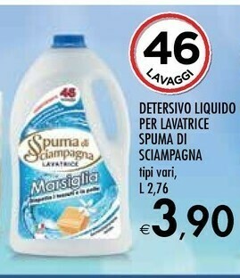 Bennet Spuma di Sciampagna Detersivo lavatrice offerta