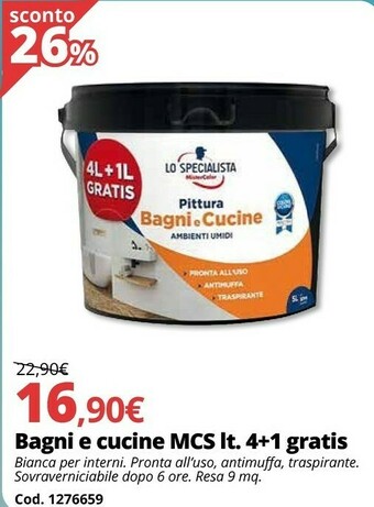 Brico Io Bagni E Cucine MCS Lt 4+ 1 Gratis offerta