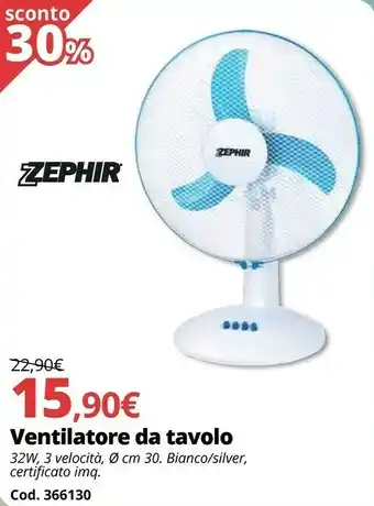 Brico Io Zephir Ventilatore Da Tavolo offerta
