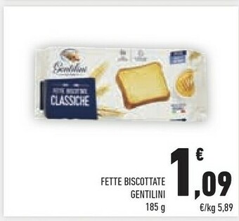 Conad Gentilini Fette Biscottate 185 G(ml) offerta