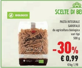 Conad Garofalo Stelline Integrale Biologico 500 G(ml) offerta