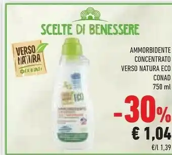 Conad Ammorbidente Concentrato Verso Natura offerta