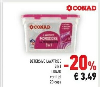Conad Conad Detersivo Lavatrice 3 In 1 offerta