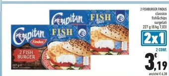 Conad Findus Fish Burger Capitan 227 G(ml) offerta