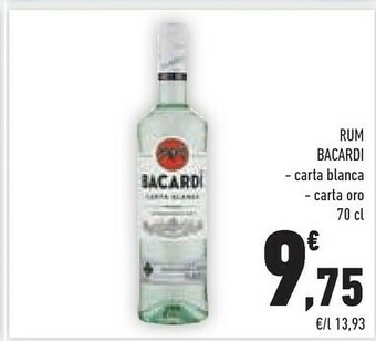 Conad Bacardi Rum Carta Blanca offerta