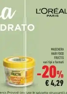 Conad Garnier Maschera Hair Food Fructis offerta