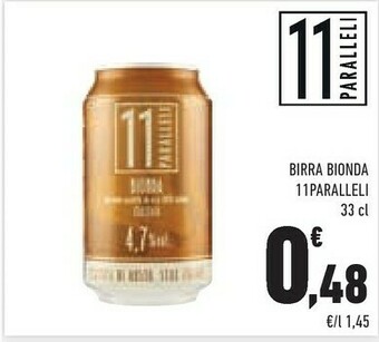 Conad 11 Paralleli Birra Bionda offerta