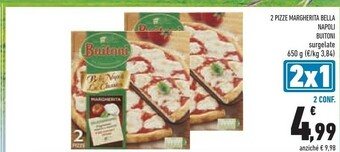 Conad Buitoni 2 Pizze Margherita Bella Napoli offerta