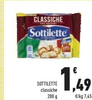 Conad Mondelez Sottilette Le Originali Classiche 200 G(ml) offerta