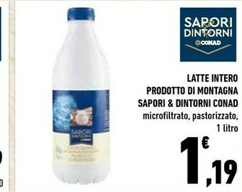 Conad Sapori Latte intero offerta