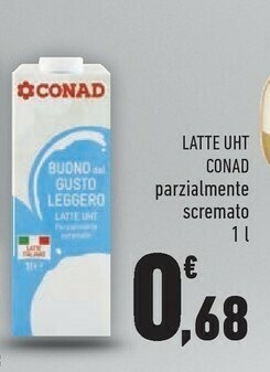 Conad Latte parzialmente scremato offerta