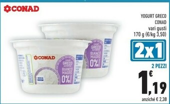 Conad Yogurt greco offerta