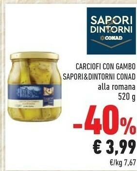 Conad Sapori Carciofi offerta