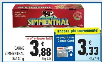 Conad Simmenthal Carne in scatola offerta