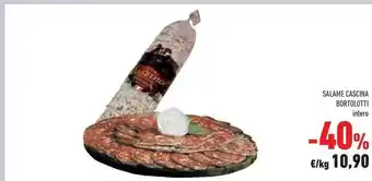 Conad Bortolotti Salame Cascina Intero offerta