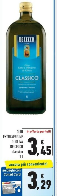 Conad De Cecco Olio extravergine di oliva offerta