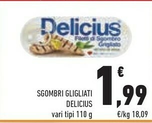 Conad Delicius Filetti di sgombro offerta