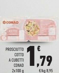 Conad Prosciutto cotto offerta