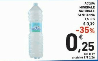 Conad Sant'anna Acqua Minerale Naturale 1500 G(ml) offerta
