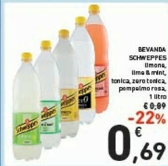 Conad Schweppes Limone 1000 G(ml) offerta