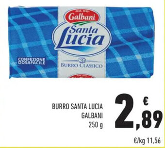 Conad Galbani Burro Santa Lucia 250 g offerta