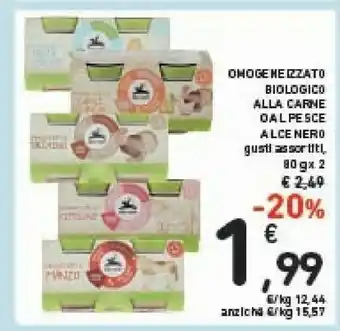 Conad Alce Nero Omogeneizzato Biologico Alla Carne Oalpesce offerta