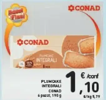 Conad Plumcake Integrali offerta