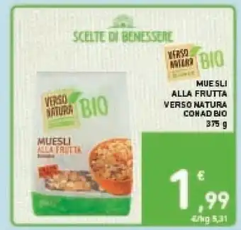 Conad Muesli Alla Frutta Verso Natura offerta