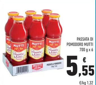 Conad Mutti Passata di Pomodoro 700 g x 6 offerta