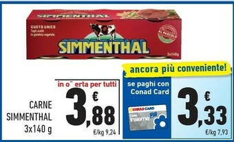 Conad City Simmenthal Carne in scatola offerta