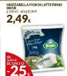 Doro Supermercati Brimi Mozzarella Fior Di Latte 300 G(ml) offerta