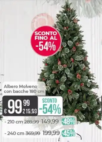 Portobello Albero Molveno con bacche 180 cm offerta