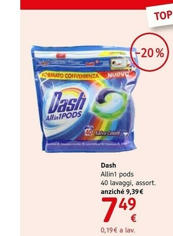 dm drogerie markt Dash Detersivo lavatrice offerta