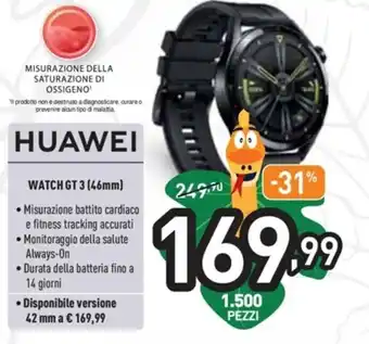 Unieuro Huawei Watch GT 3 (46mm) offerta