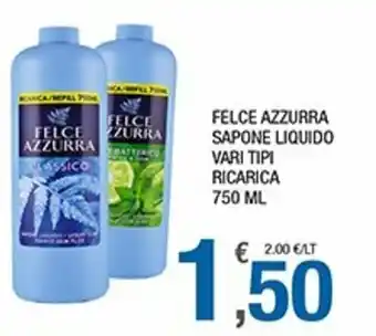 Splendidi e Splendenti Felce Azzurra Sapone Liquido Vari Tipi Ricarica 750ml offerta