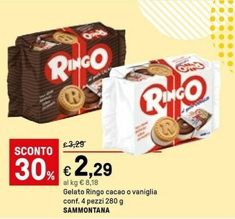 Iper La Grande Sammontana Gelato Ringo Cacao O Vaniglia offerta