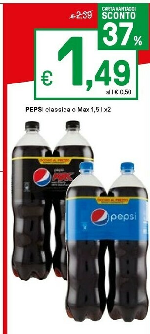 Iper La Grande Pepsi 1500 G(ml) offerta
