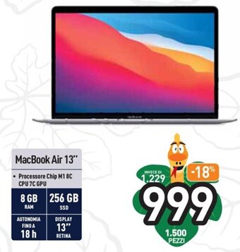 Unieuro MacBook Air 13" offerta