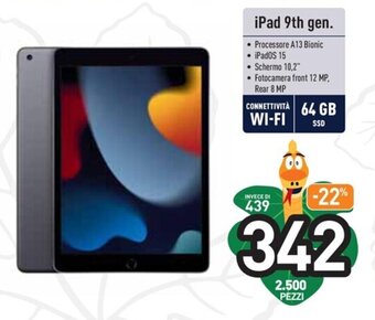 Unieuro iPad 9th gen. offerta