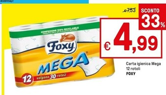 Iper La Grande Foxy Carta Igienica Mega offerta