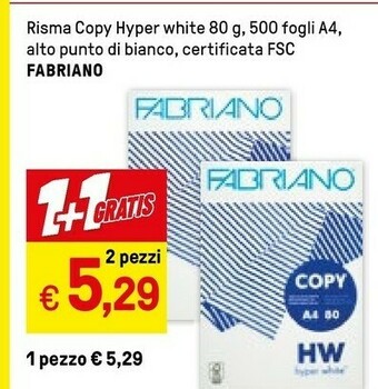 Iper La Grande Fabriano Risma Copy Hyper White offerta