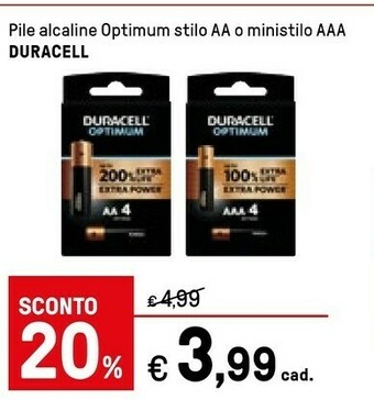 Iper La Grande Duracell Pile Alcaline Optimum offerta