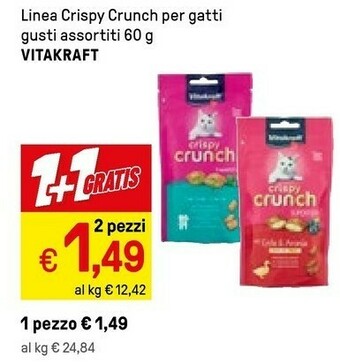 Iper La Grande Vitakraft Linea Crispy Crunch Per Gatti offerta