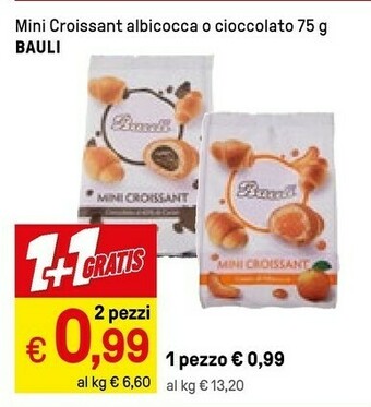 Iper La Grande Bauli I Minuti Mini Croissant Albicocca 75 G(ml) offerta