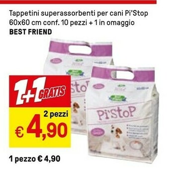 Iper La Grande Best Friend Tappetini Superassorbenti Per Cani Pi'stop offerta